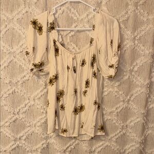 Floral Puff Sleeve Top